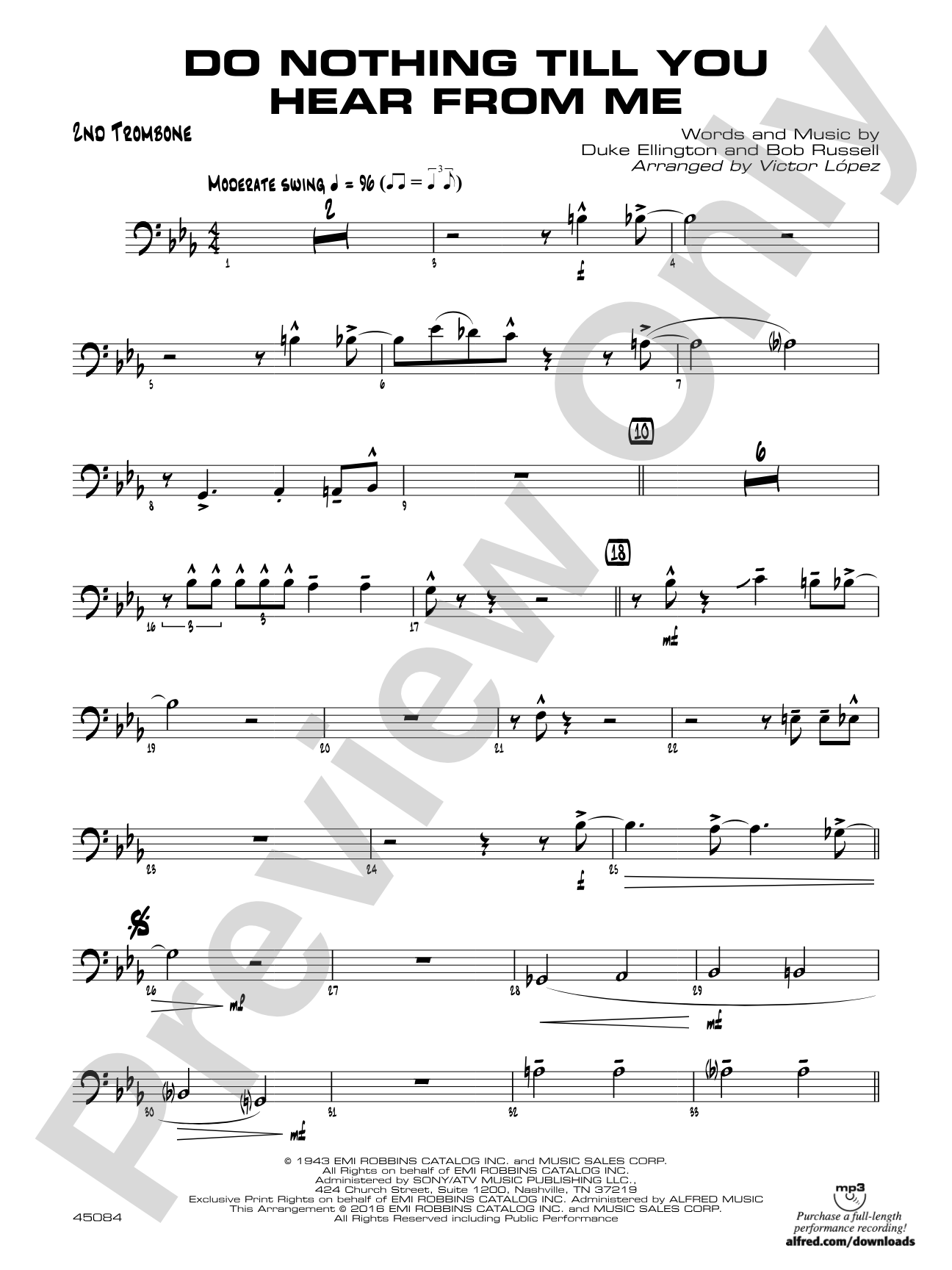 Do Nothing Till You Hear from Me: 2nd Trombone