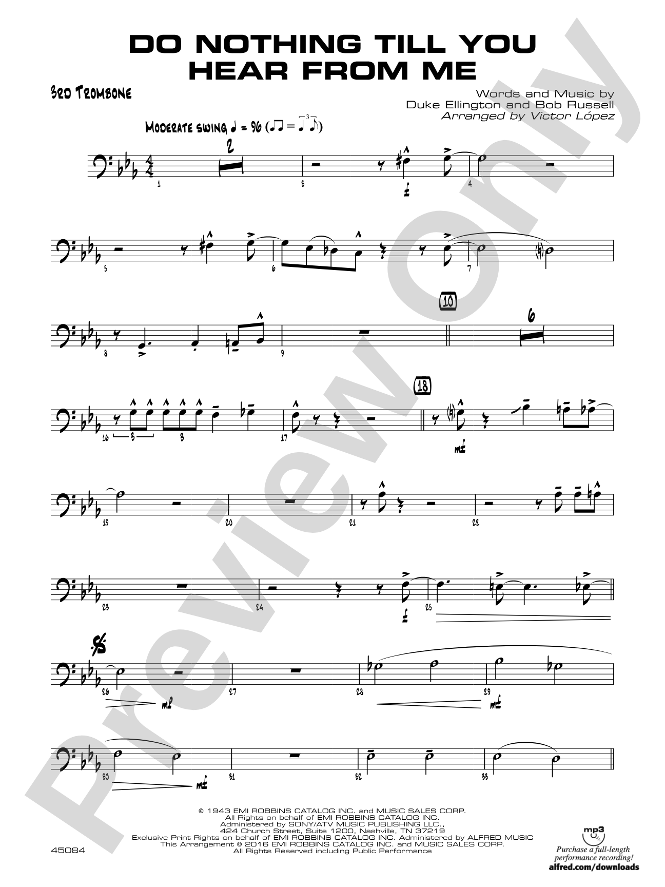 Do Nothing Till You Hear from Me: 3rd Trombone