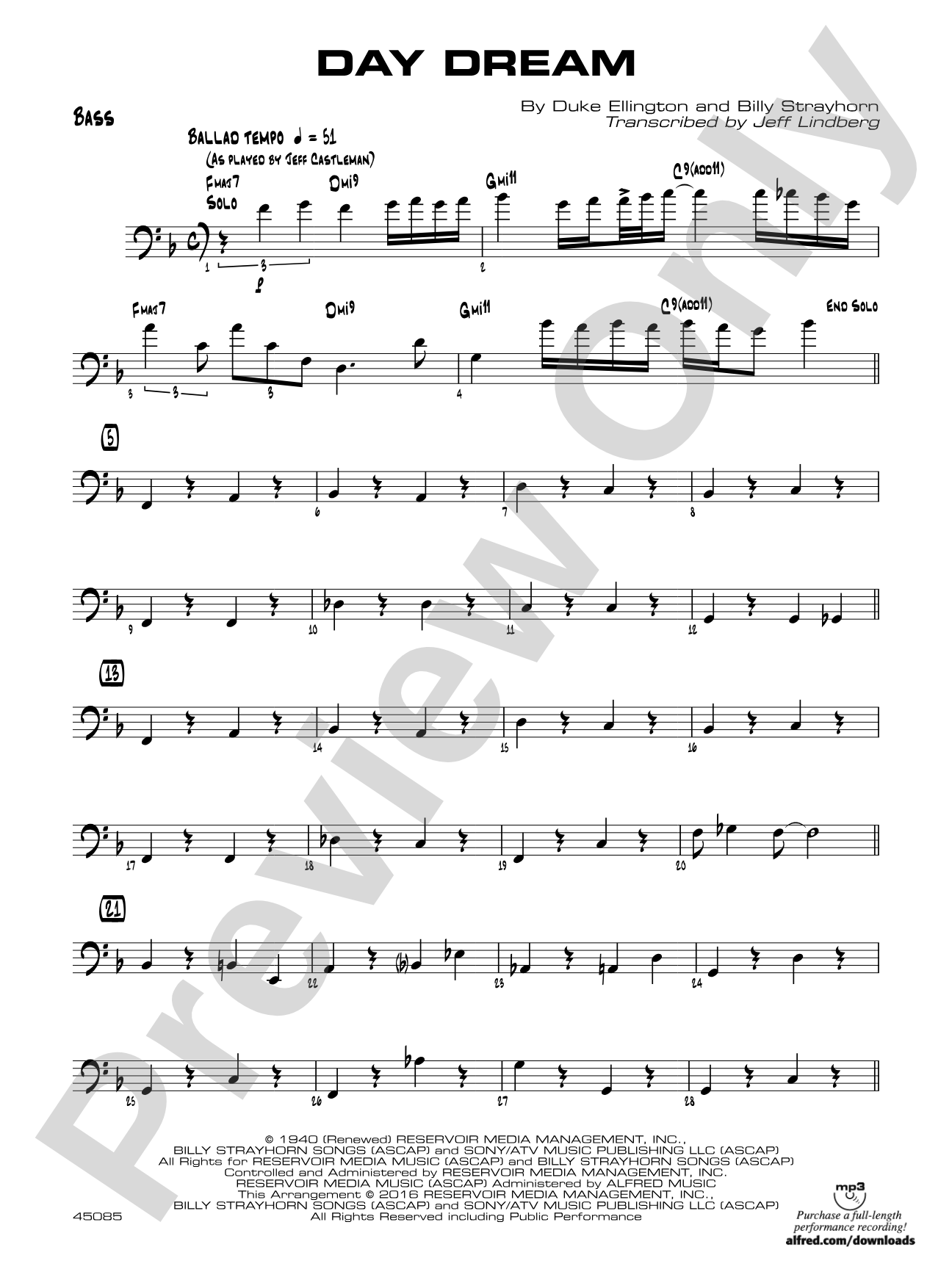 Day Dream: String Bass