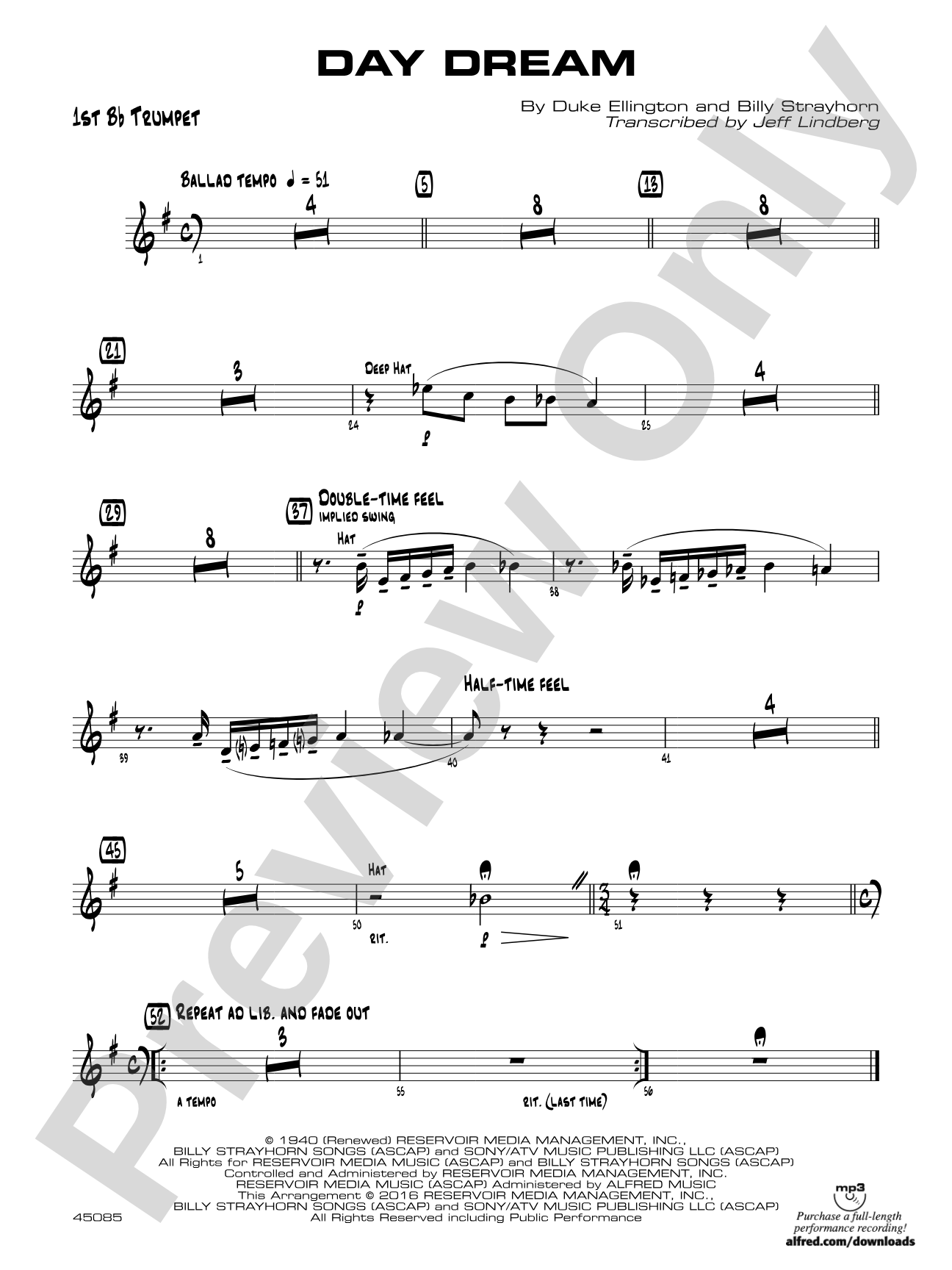 Day Dream: 1st B-flat Trumpet