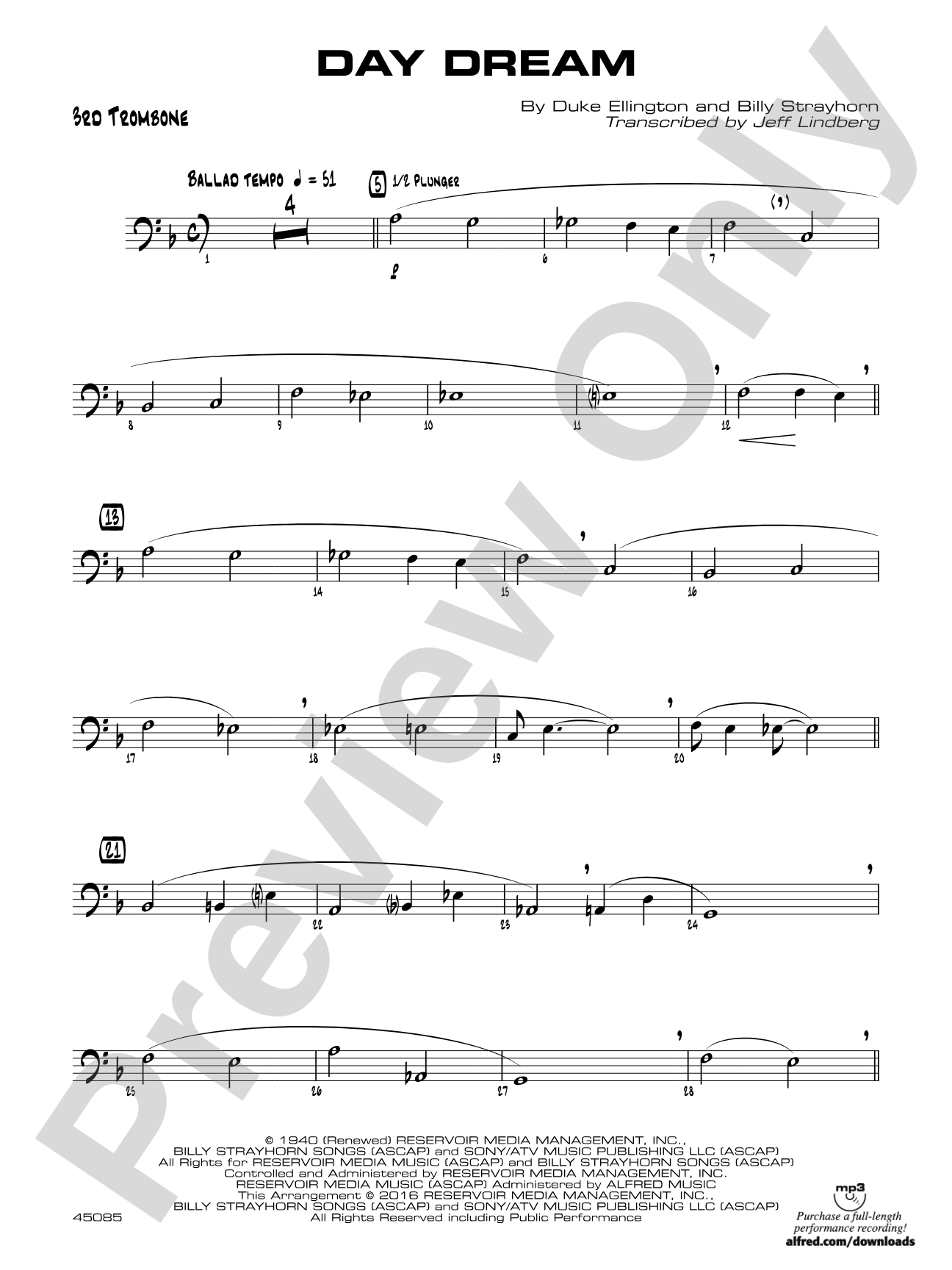 Day Dream: 3rd Trombone