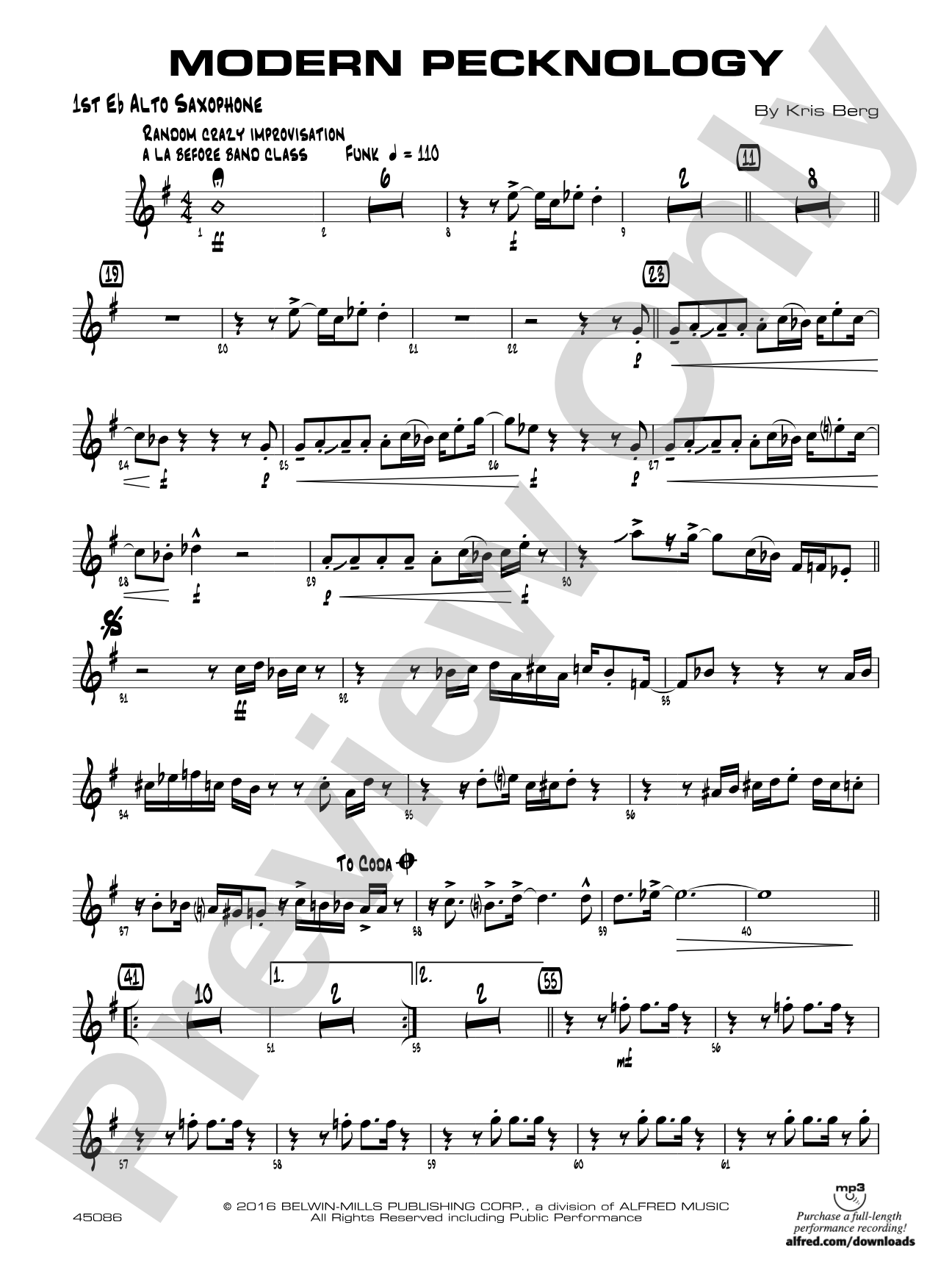Modern Pecknology: E-flat Alto Saxophone