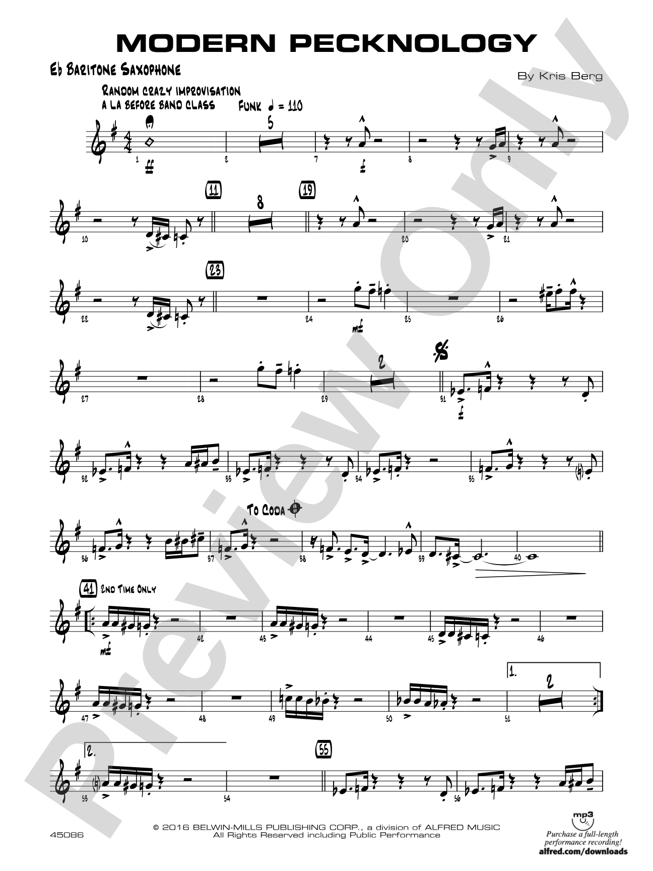 Modern Pecknology: E-flat Baritone Saxophone