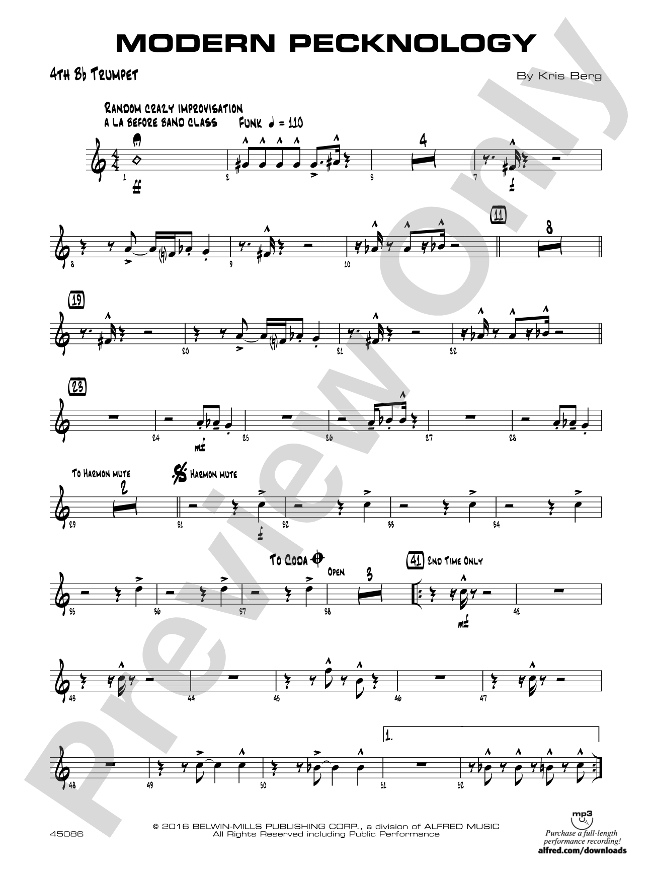 Modern Pecknology: 4th B-flat Trumpet