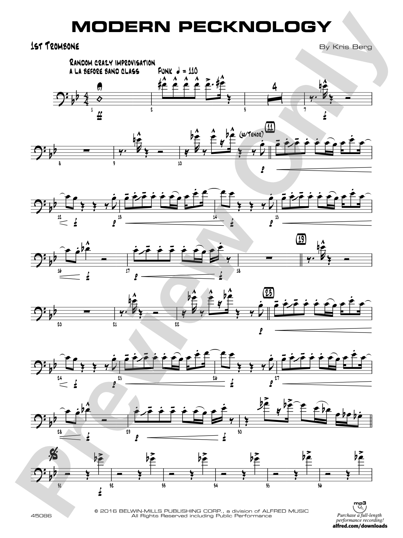 Modern Pecknology: 1st Trombone