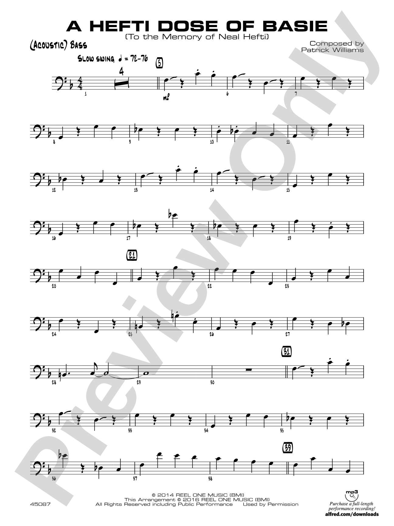A Hefti Dose of Basie: String Bass