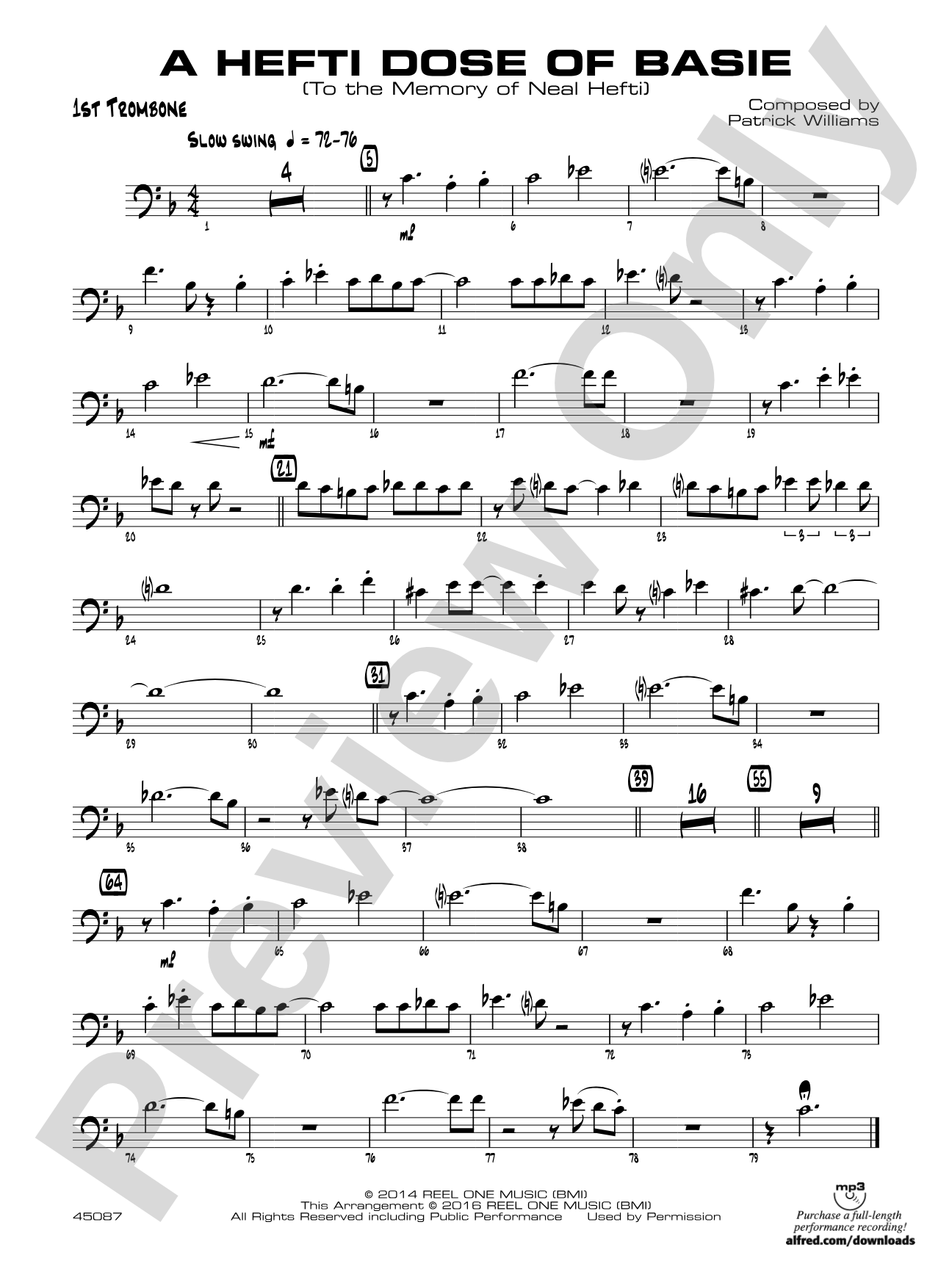 A Hefti Dose of Basie: 1st Trombone