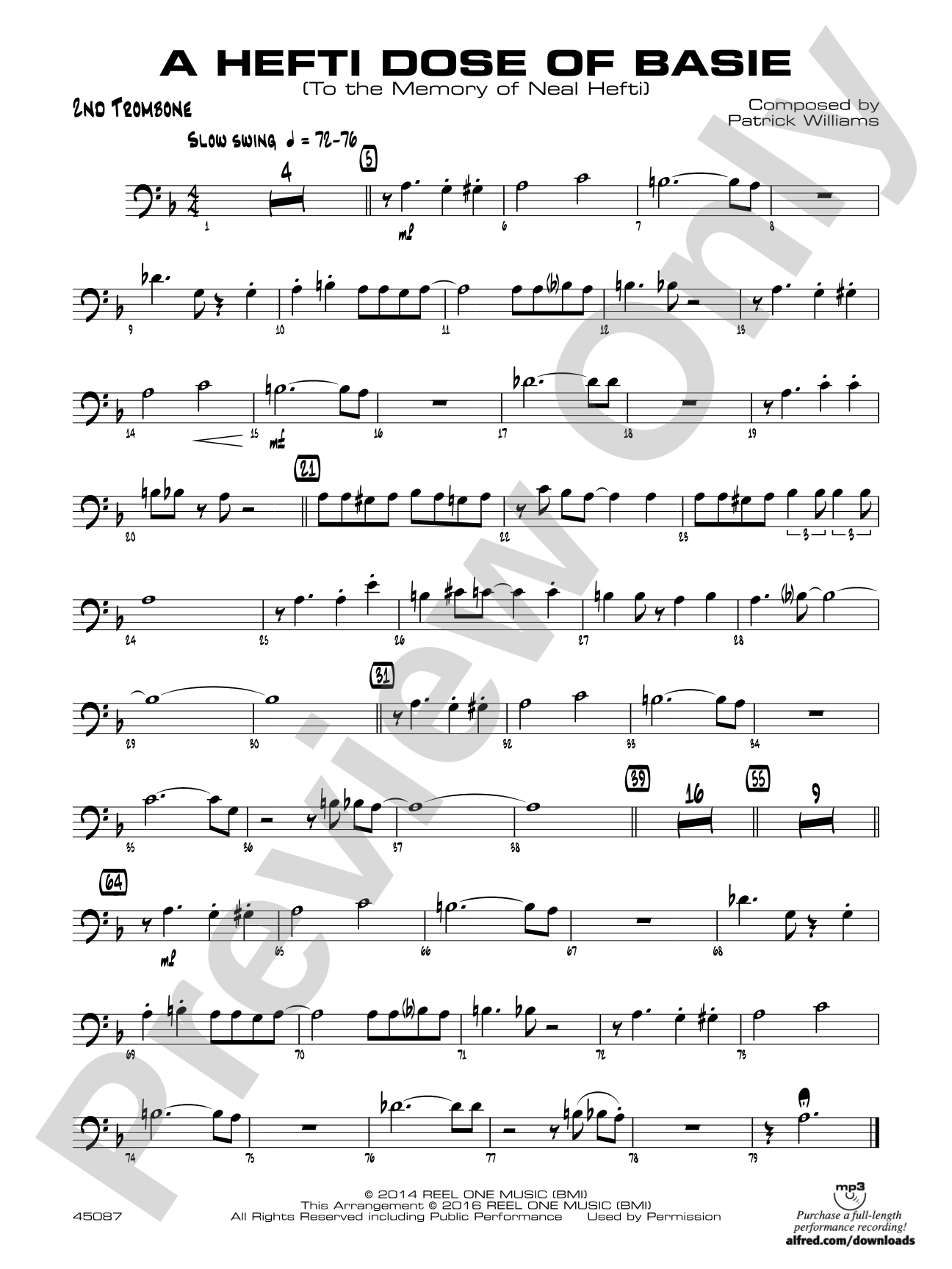 A Hefti Dose of Basie: 2nd Trombone