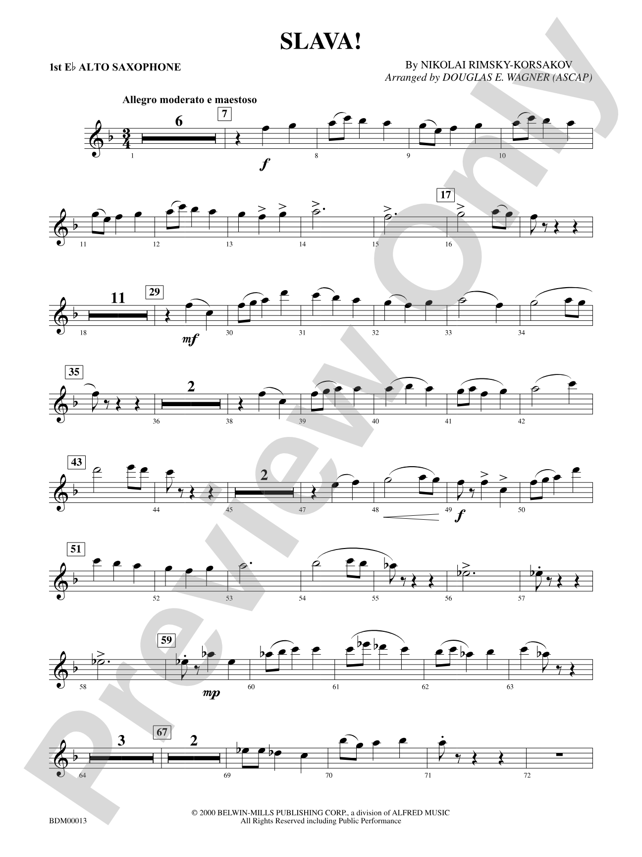 Slava: E-flat Alto Saxophone