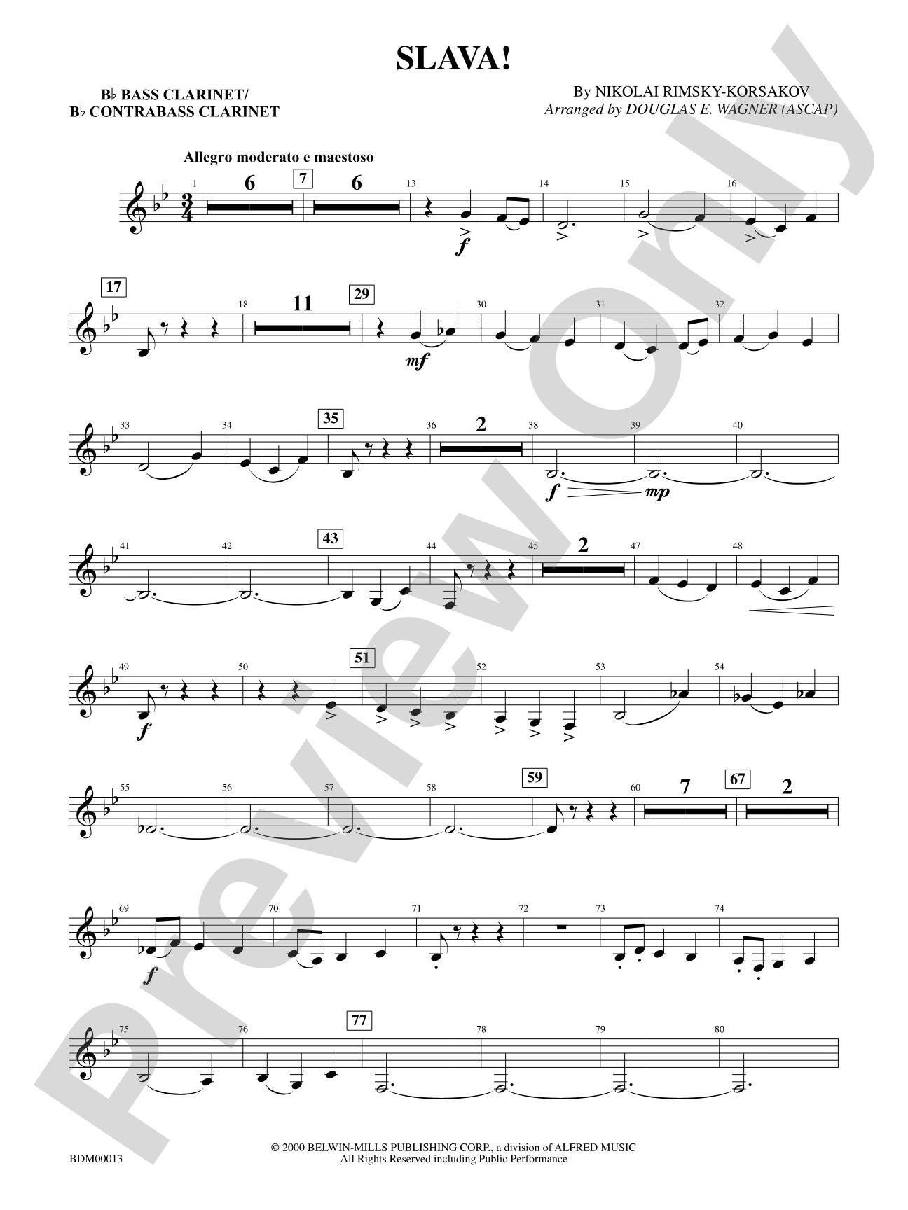 Slava: B-flat Bass Clarinet