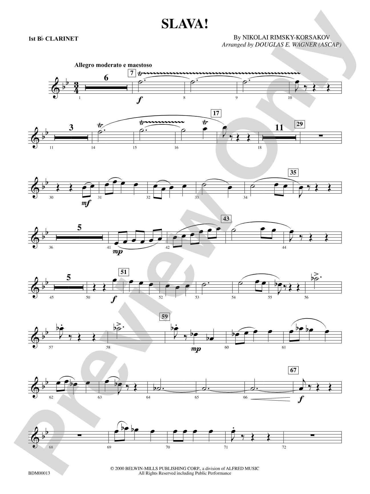 Slava: 1st B-flat Clarinet