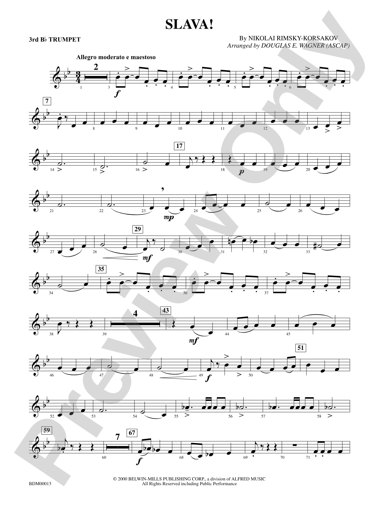Slava: 3rd B-flat Trumpet