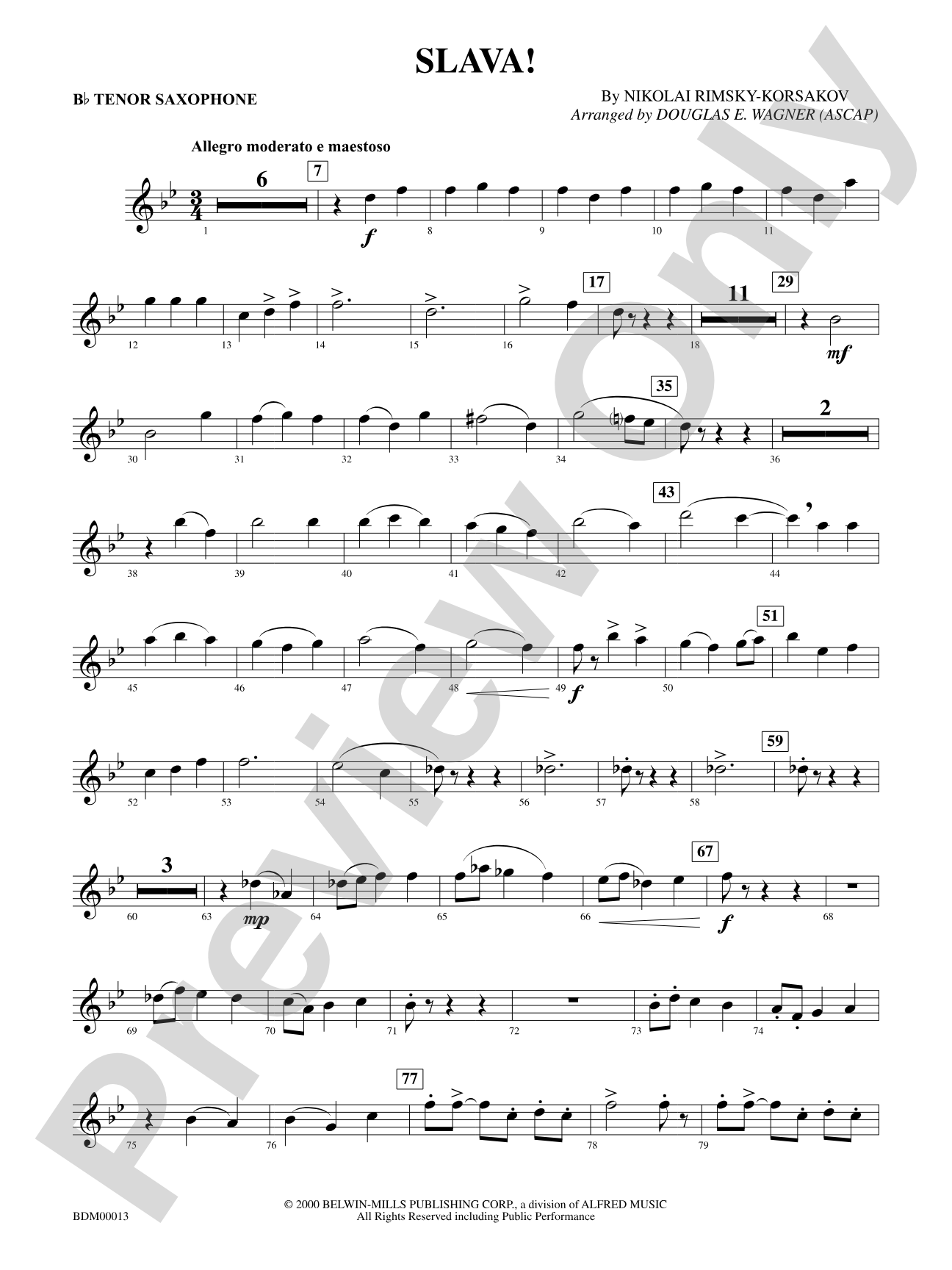Slava: B-flat Tenor Saxophone