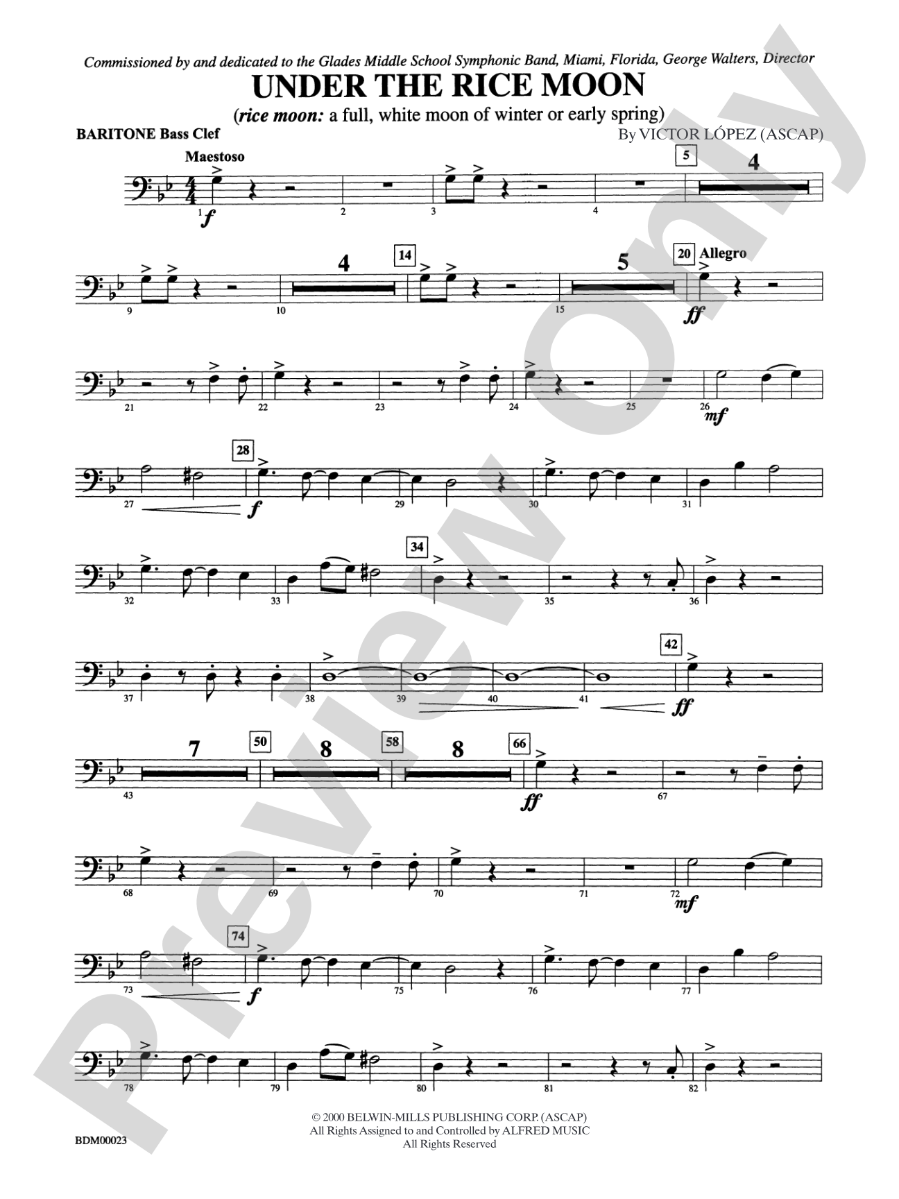 Under the Rice Moon: Baritone B.C.