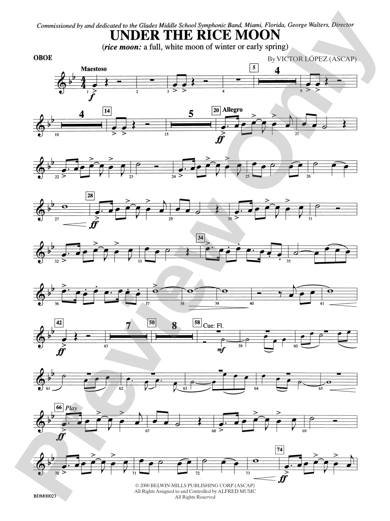 Under the Rice Moon: Oboe