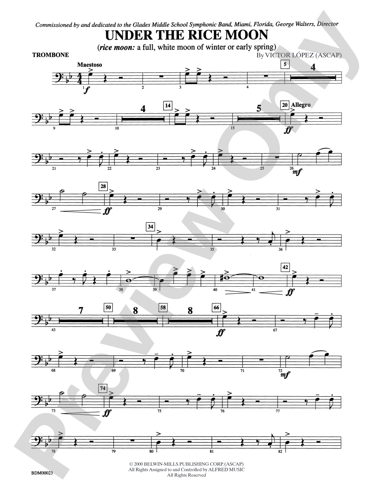 Under the Rice Moon: 1st Trombone