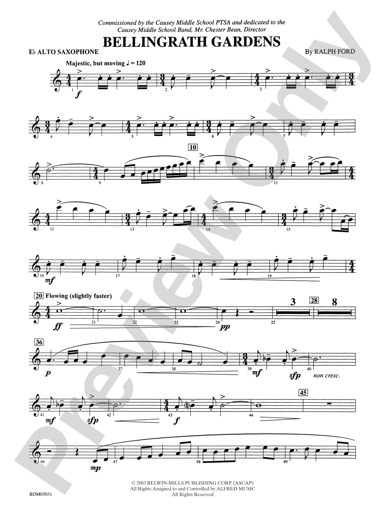 Bellingrath Gardens: E-flat Alto Saxophone