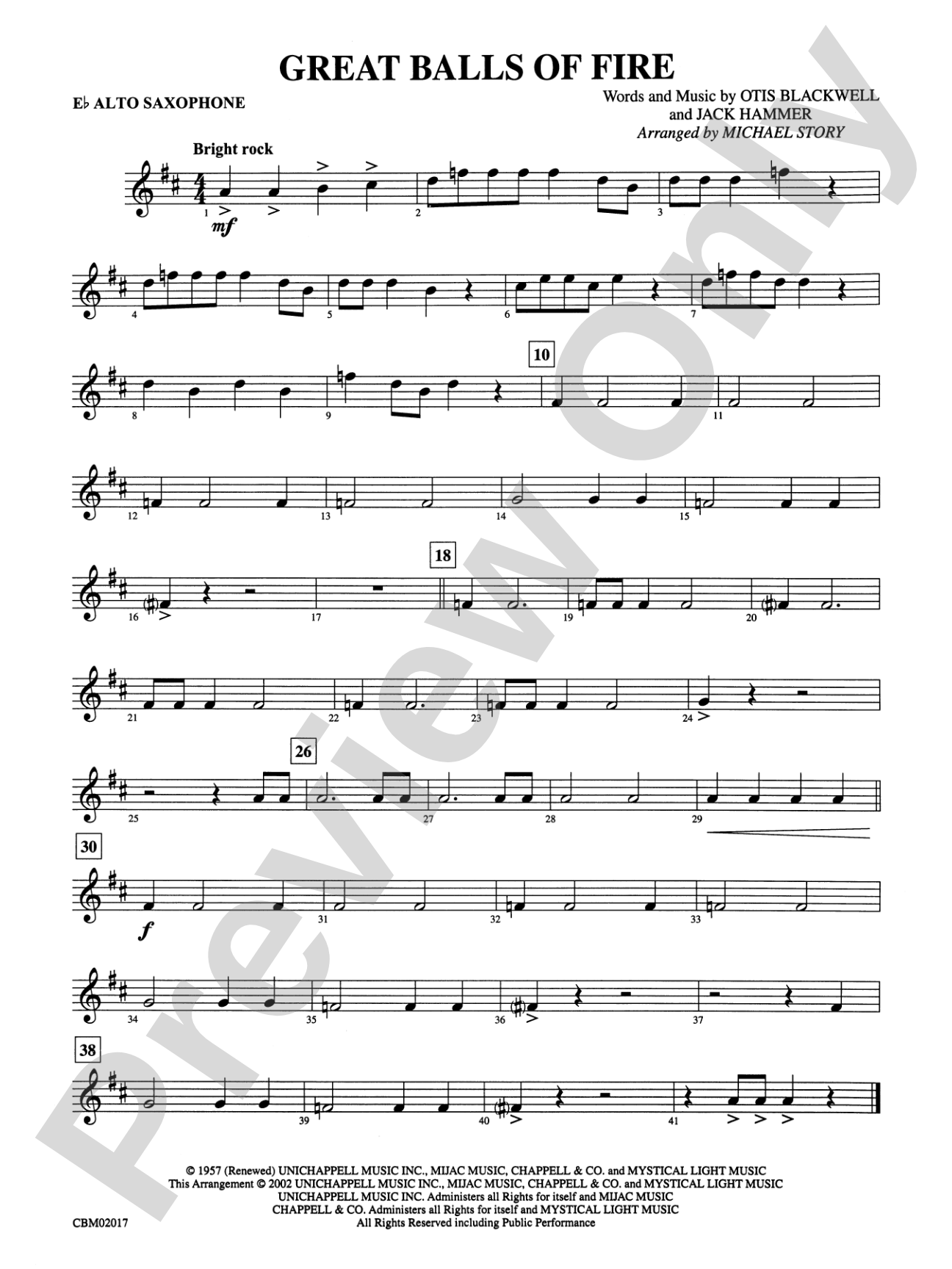 Great Balls of Fire: E-flat Alto Saxophone