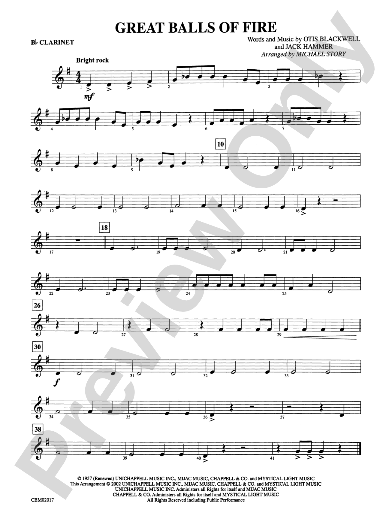 Great Balls of Fire: 1st B-flat Clarinet
