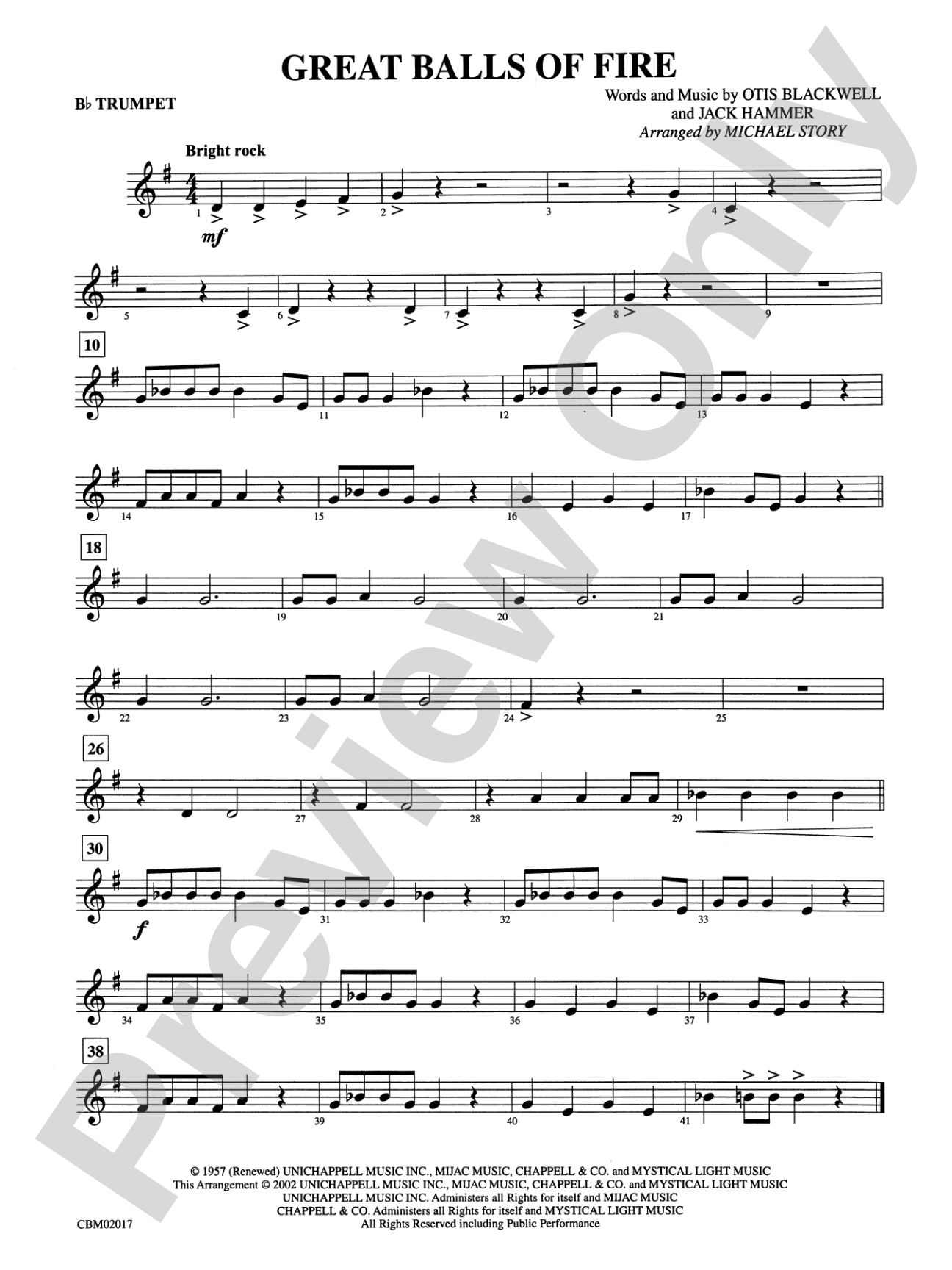 Great Balls of Fire: 1st B-flat Trumpet