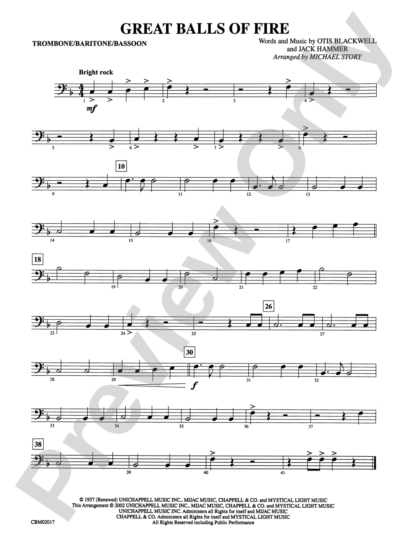 Great Balls of Fire: 1st Trombone