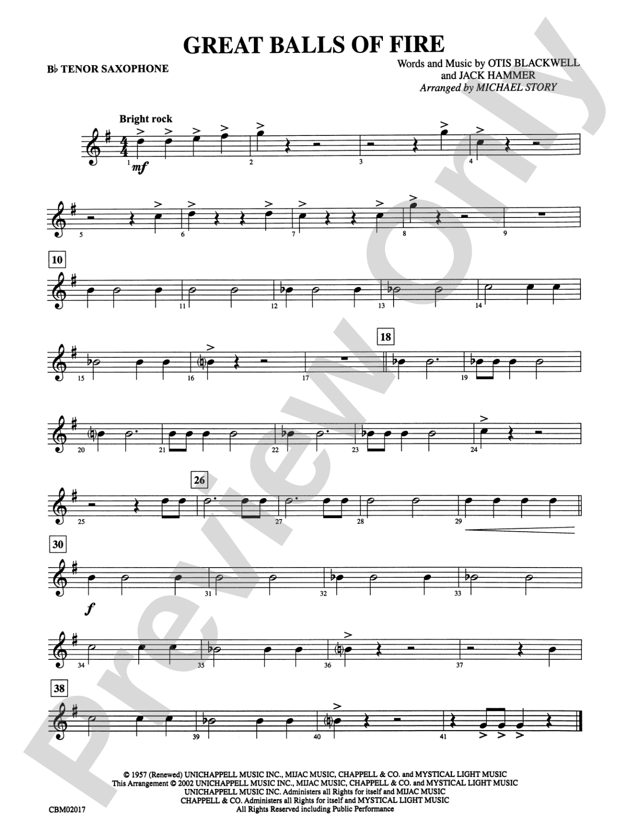 Great Balls of Fire: B-flat Tenor Saxophone