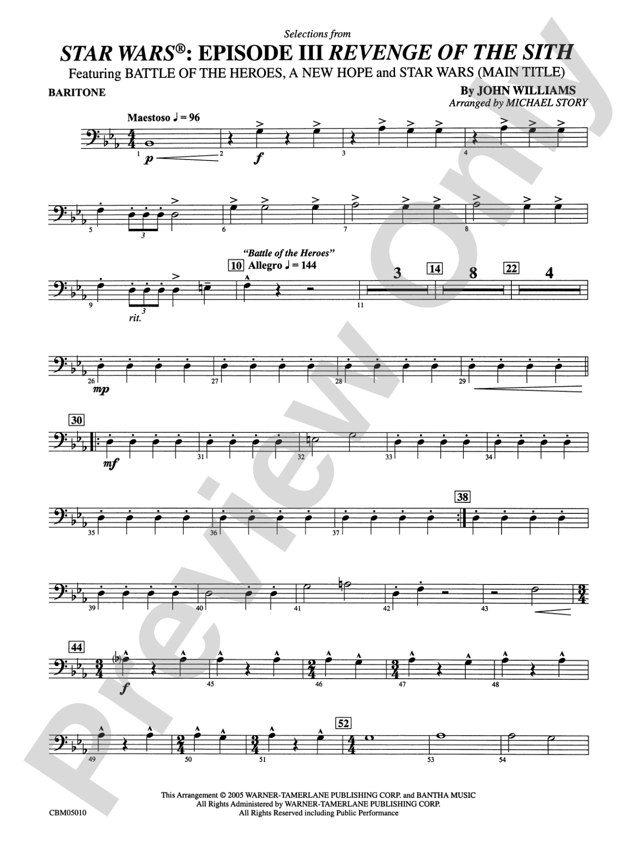 Star Wars®: Episode III Revenge of the Sith: Baritone B.C.