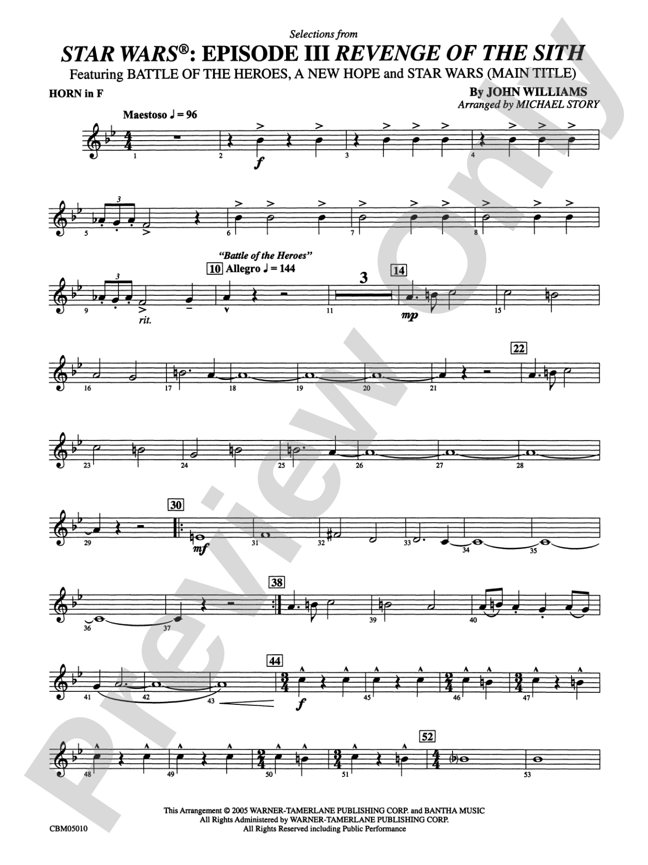 Star Wars®: Episode III Revenge of the Sith: 1st F Horn