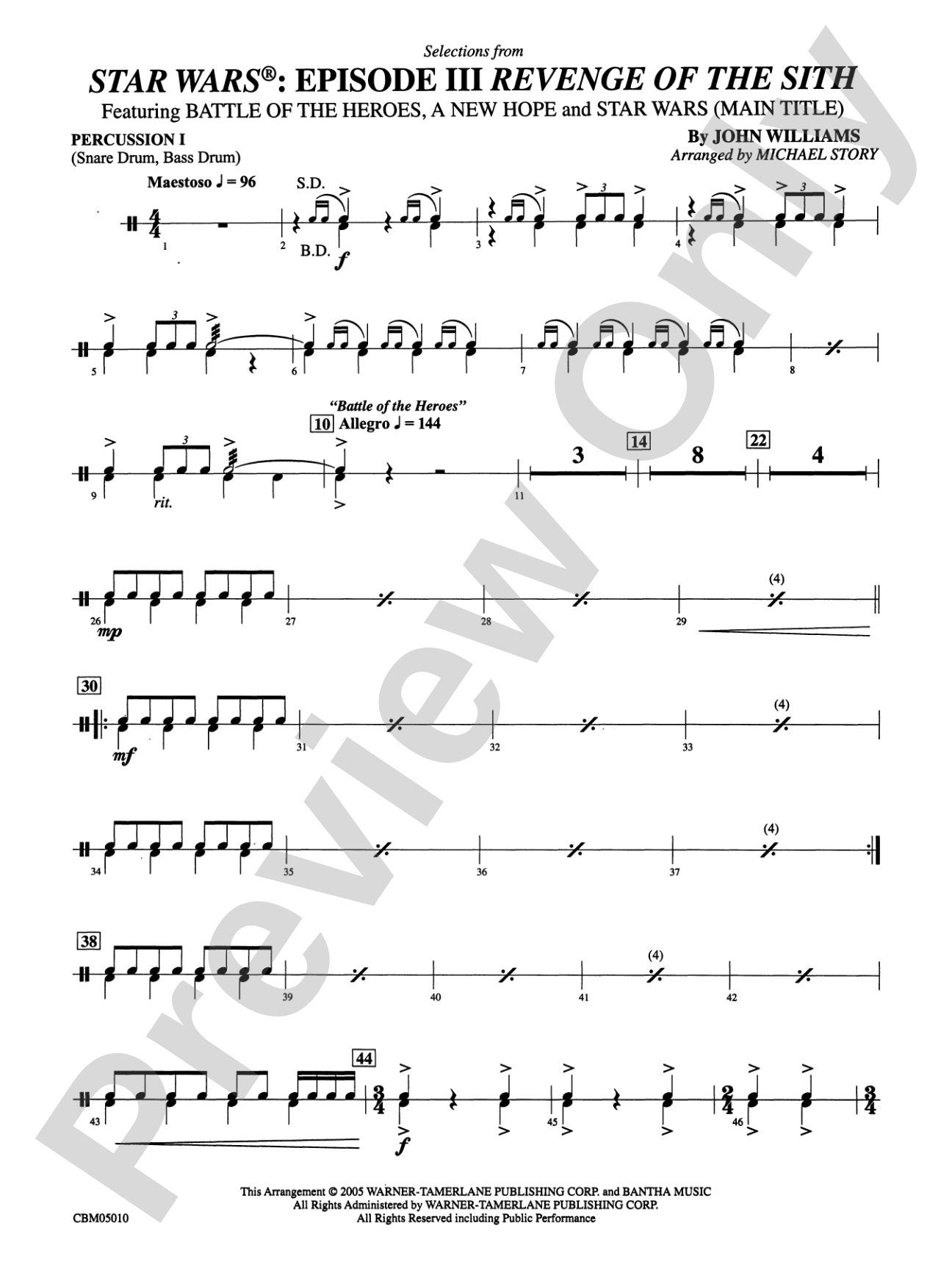 Star Wars®: Episode III Revenge of the Sith: 1st Percussion