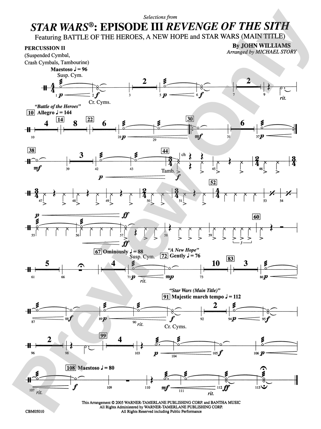 Star Wars®: Episode III Revenge of the Sith: 2nd Percussion