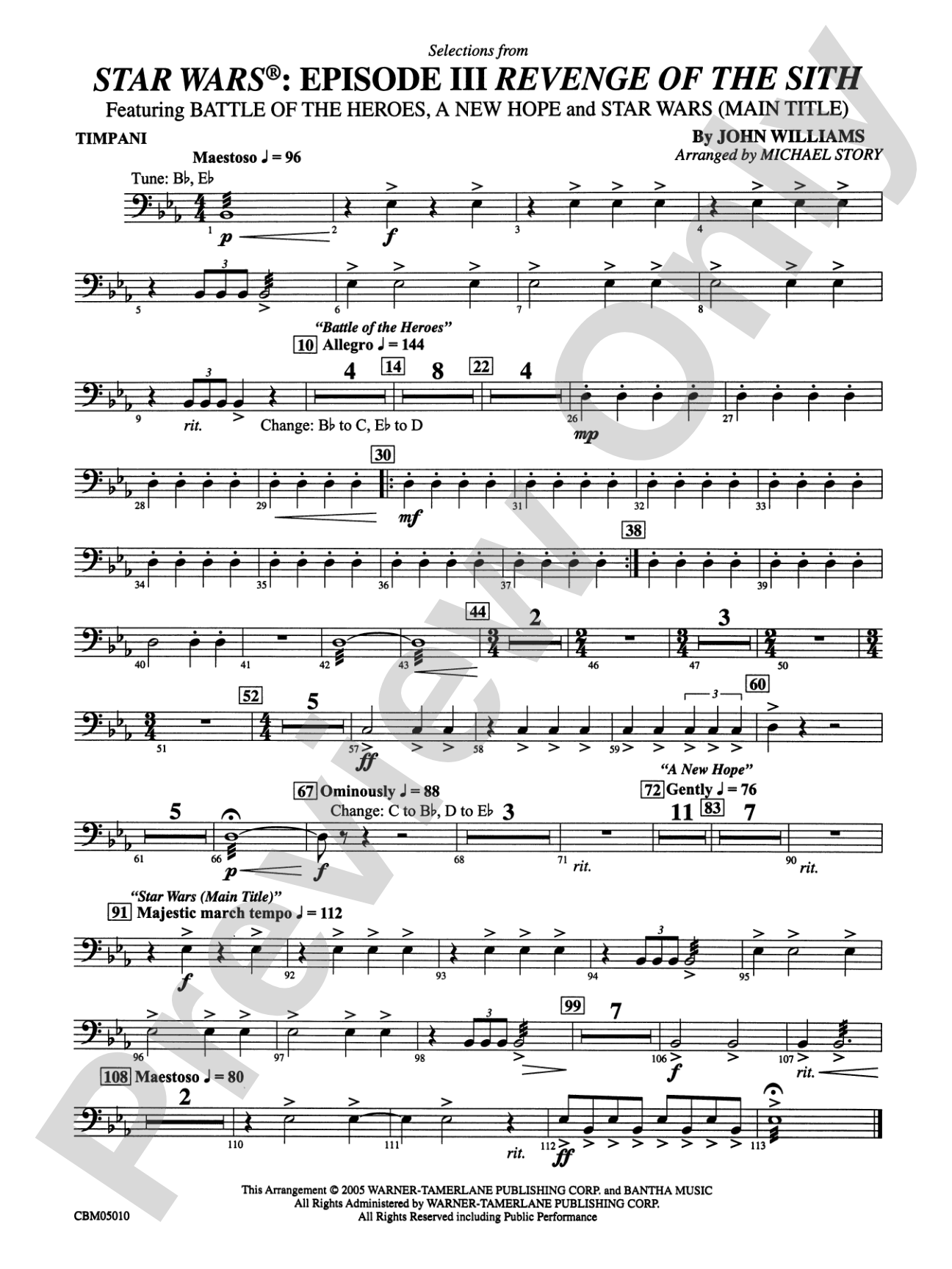 Star Wars®: Episode III Revenge of the Sith: Timpani