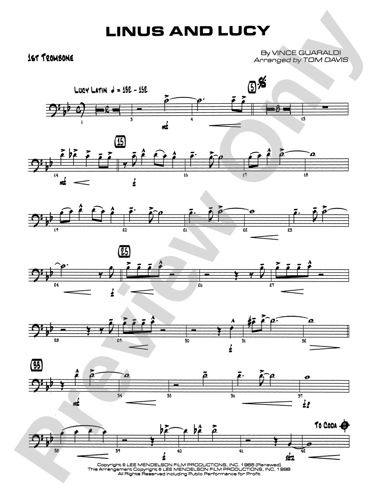Linus and Lucy: 1st Trombone