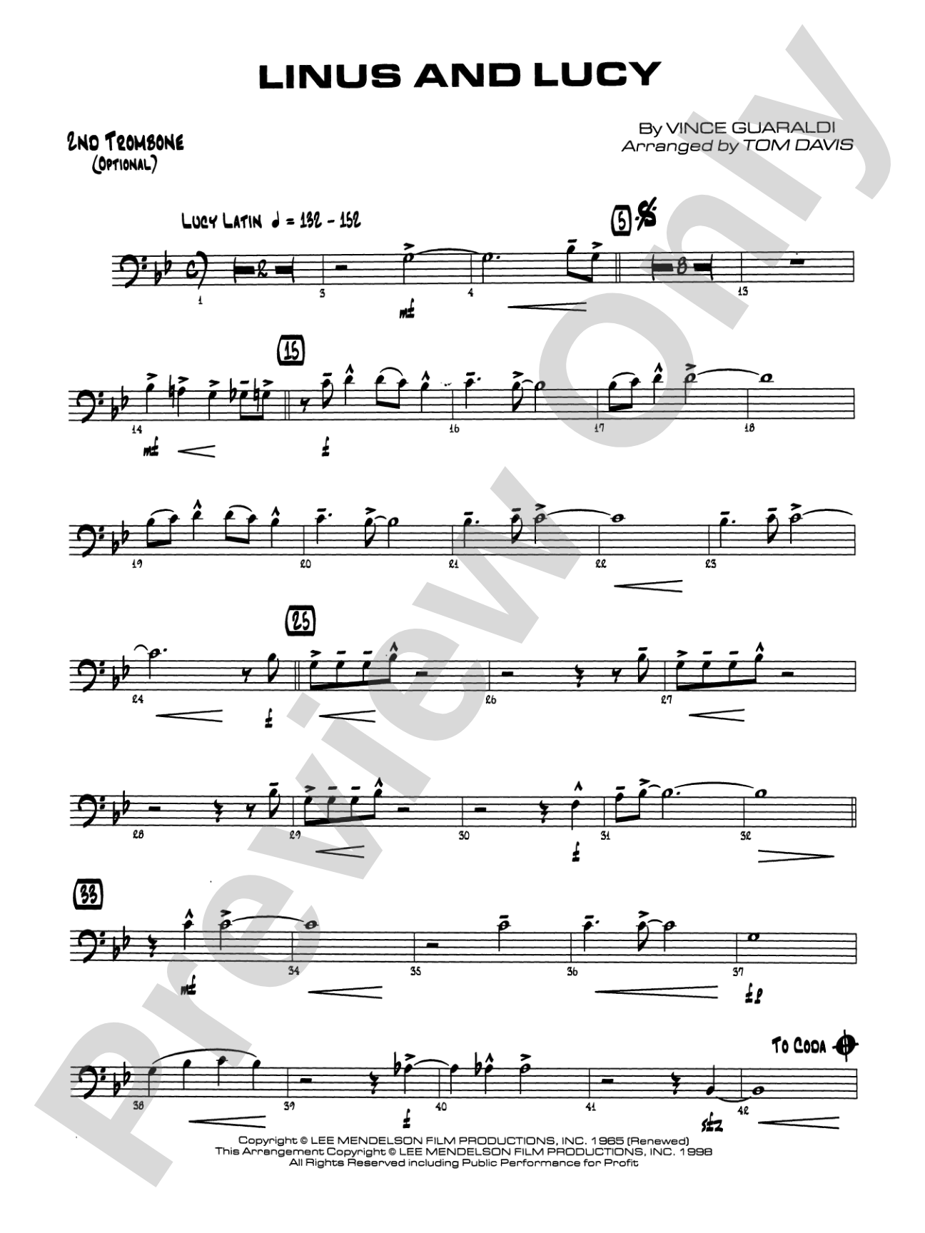 Linus and Lucy: 2nd Trombone