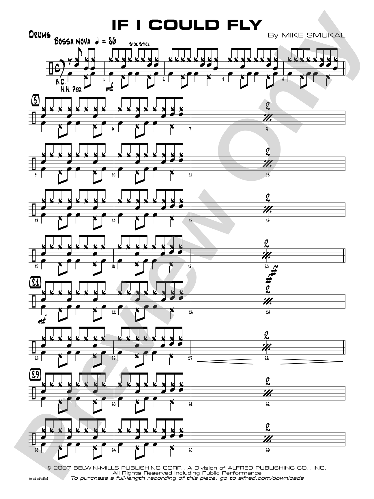 If I Could Fly: Drums