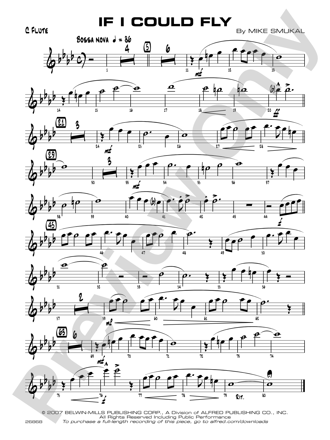 If I Could Fly: Flute