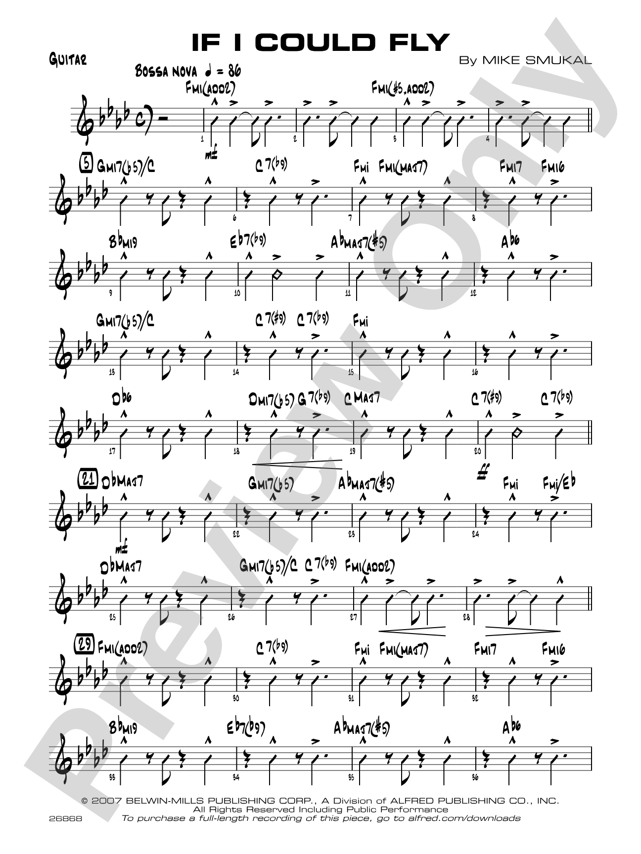 If I Could Fly: Guitar