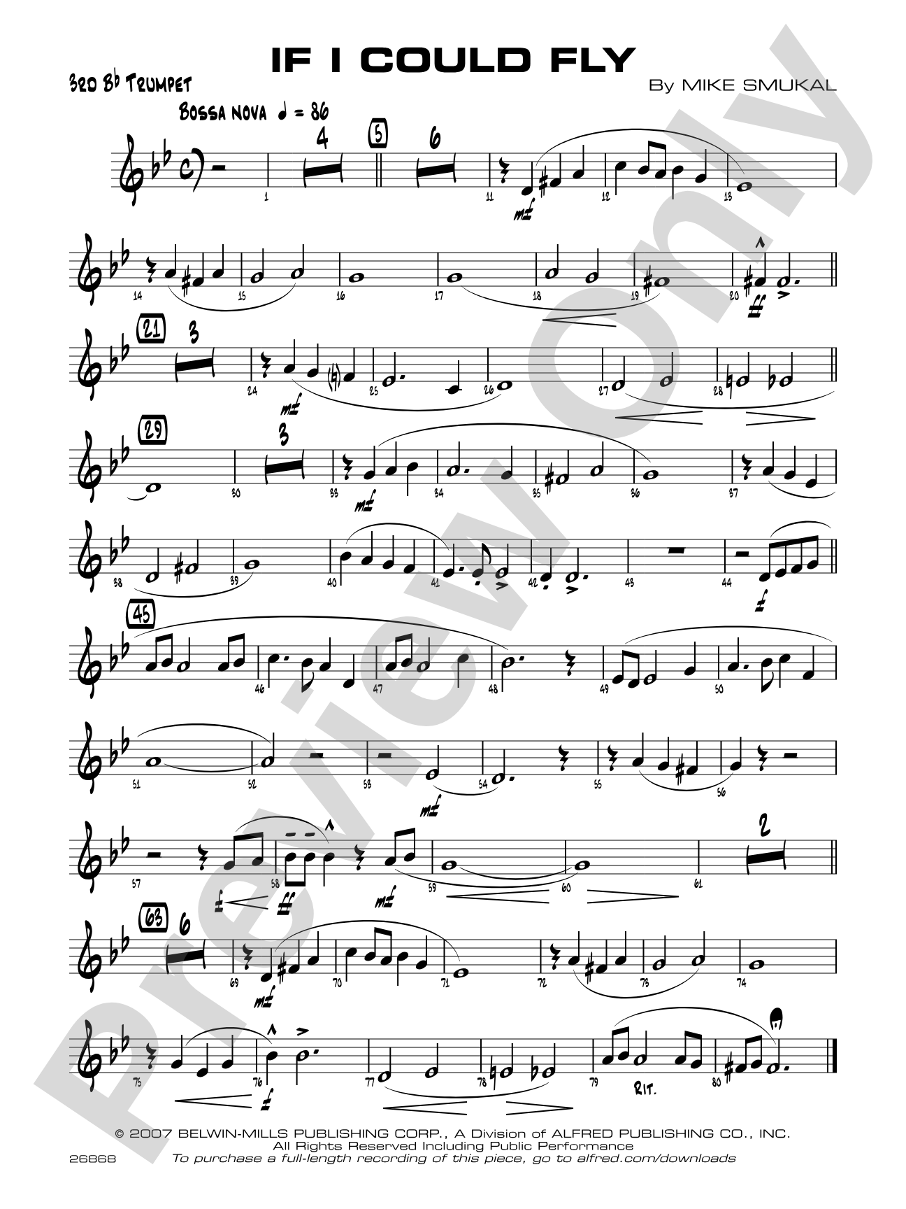 If I Could Fly: 3rd B-flat Trumpet