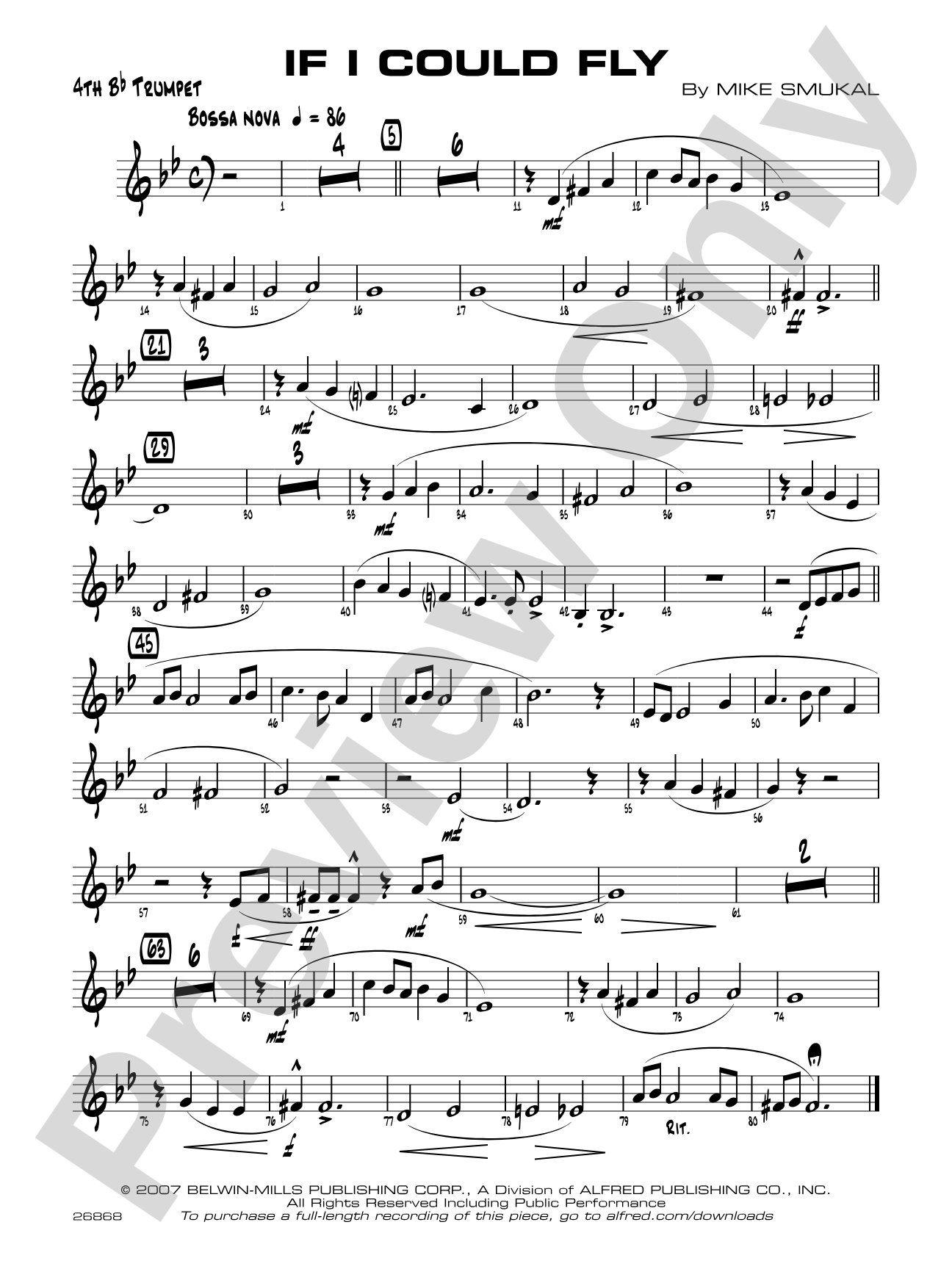 If I Could Fly: 4th B-flat Trumpet