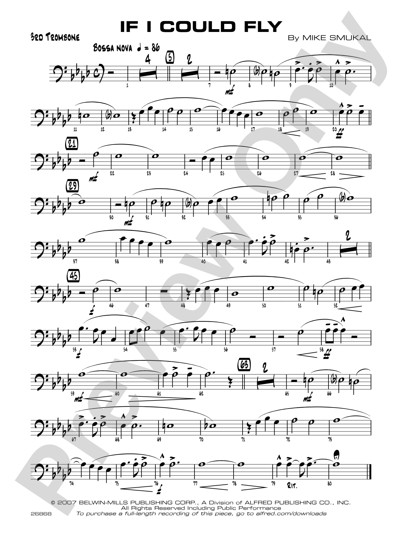 If I Could Fly: 3rd Trombone