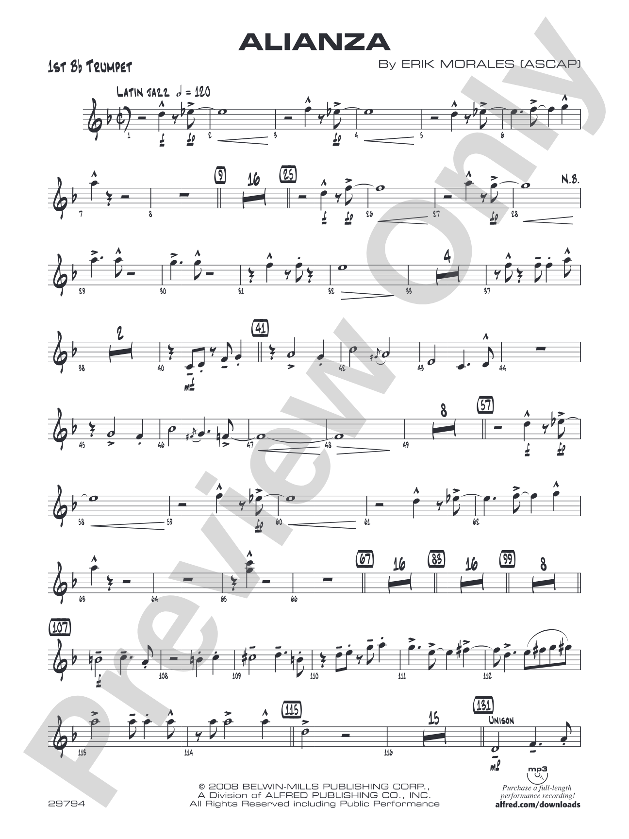 Alianza: 1st B-flat Trumpet