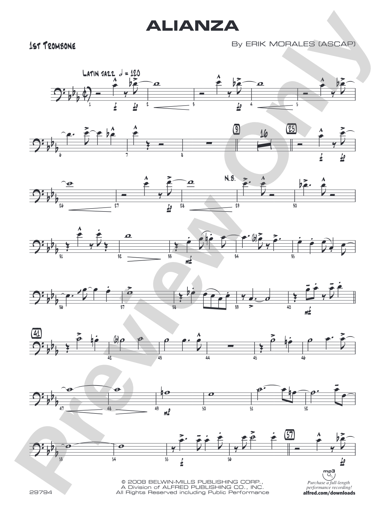 Alianza: 1st Trombone