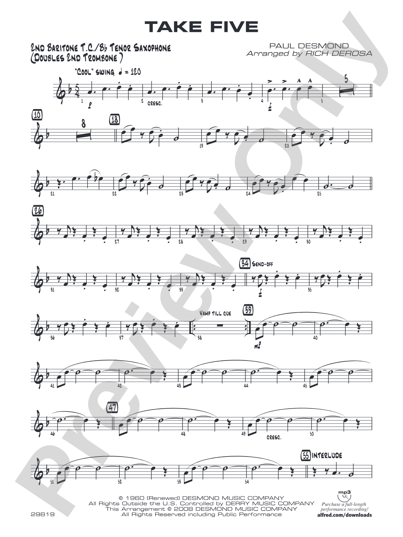 Take Five: 2nd Baritone T.C.