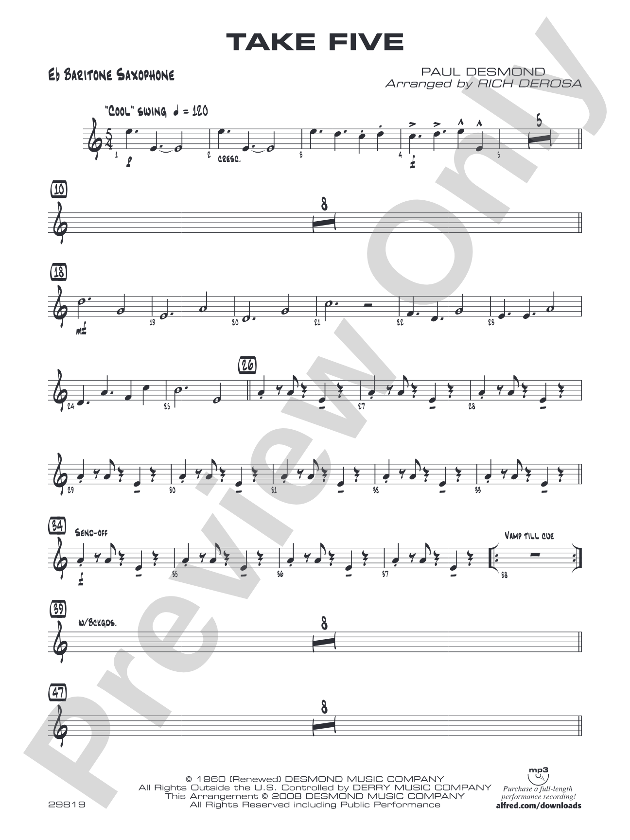 Take Five: E-flat Baritone Saxophone