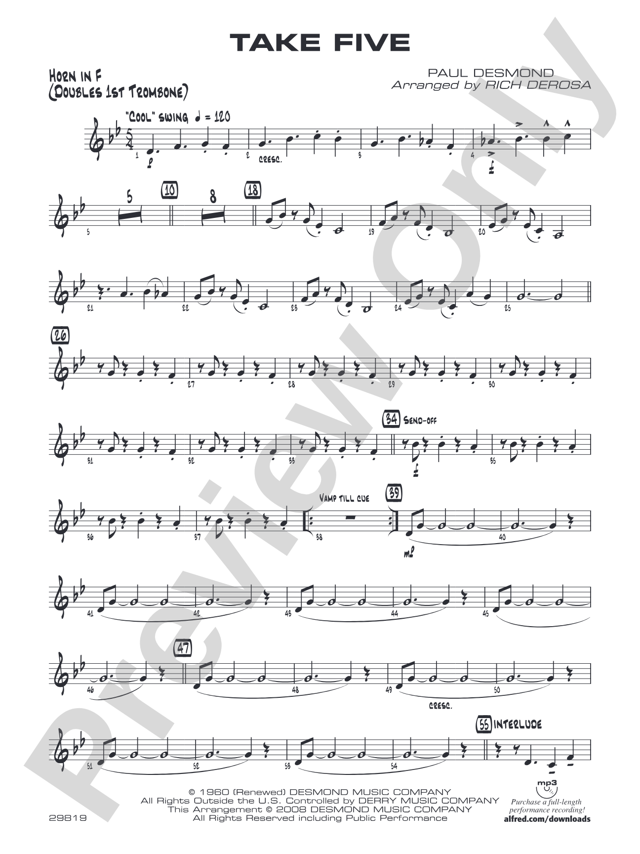 Take Five: 1st F Horn