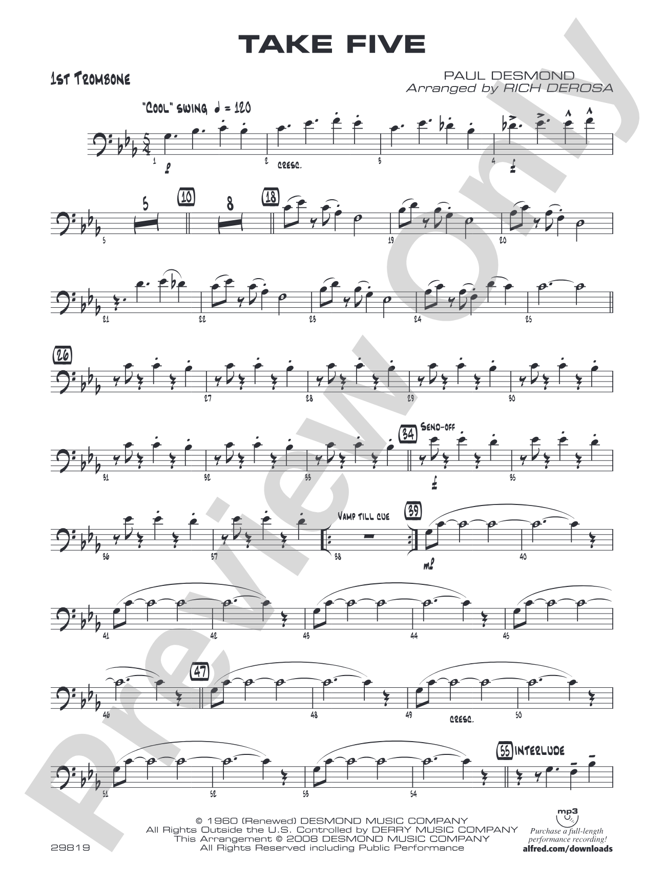 Take Five: 1st Trombone