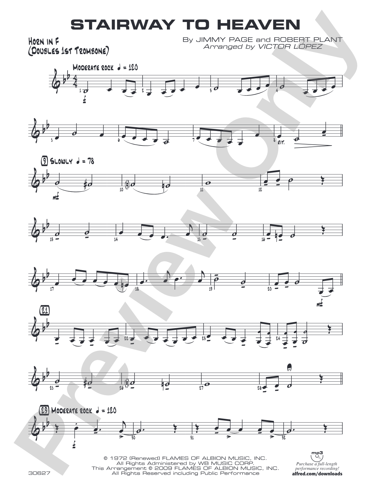 Stairway to Heaven: 1st F Horn