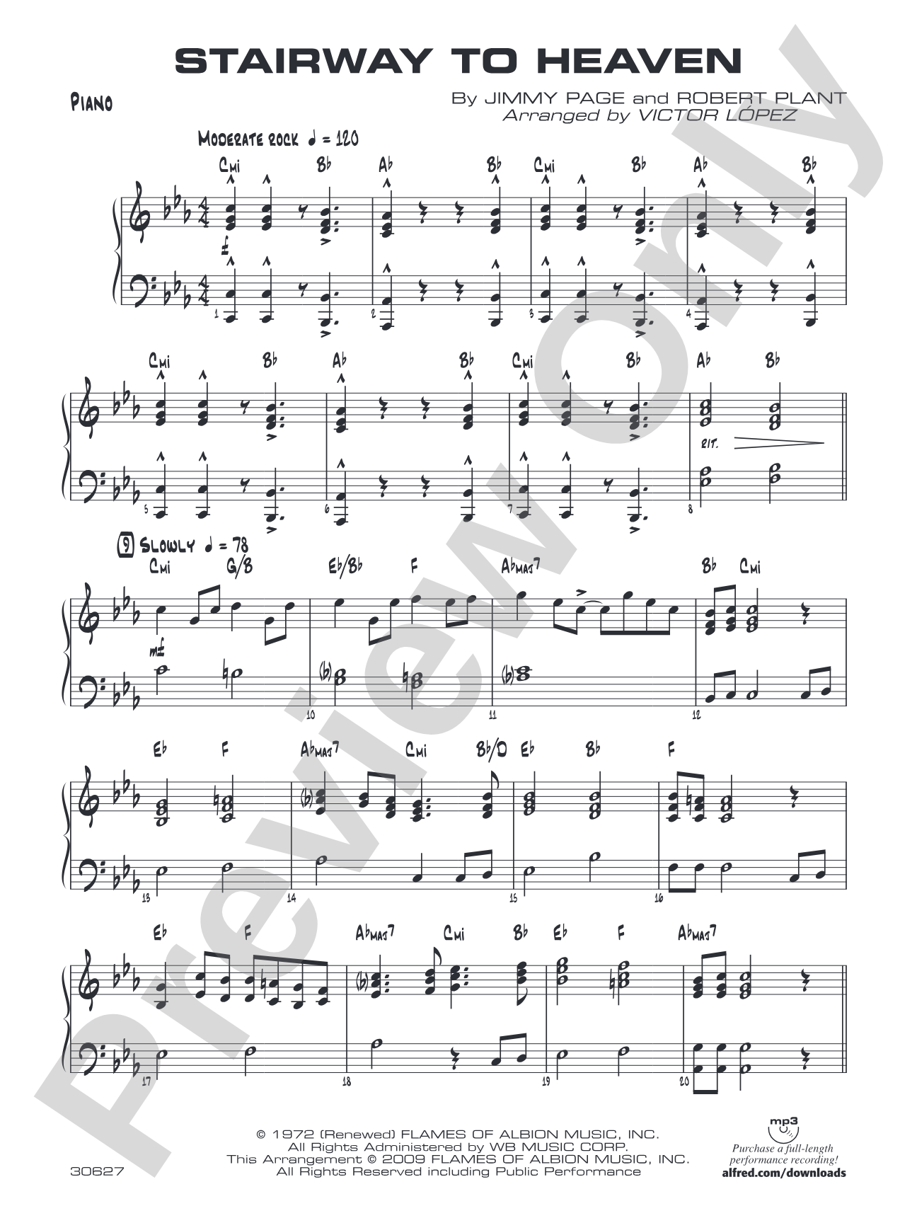 Stairway to Heaven: Piano Accompaniment
