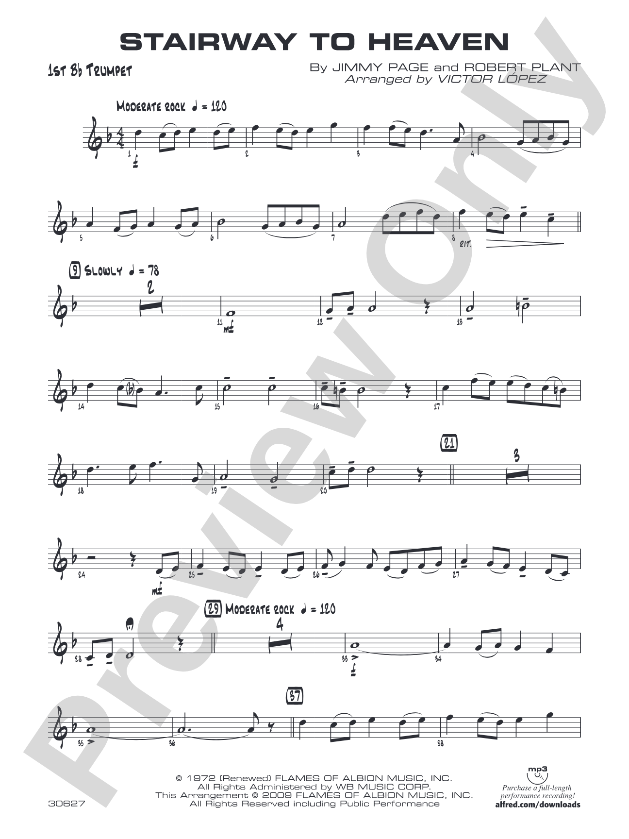 Stairway to Heaven: 1st B-flat Trumpet