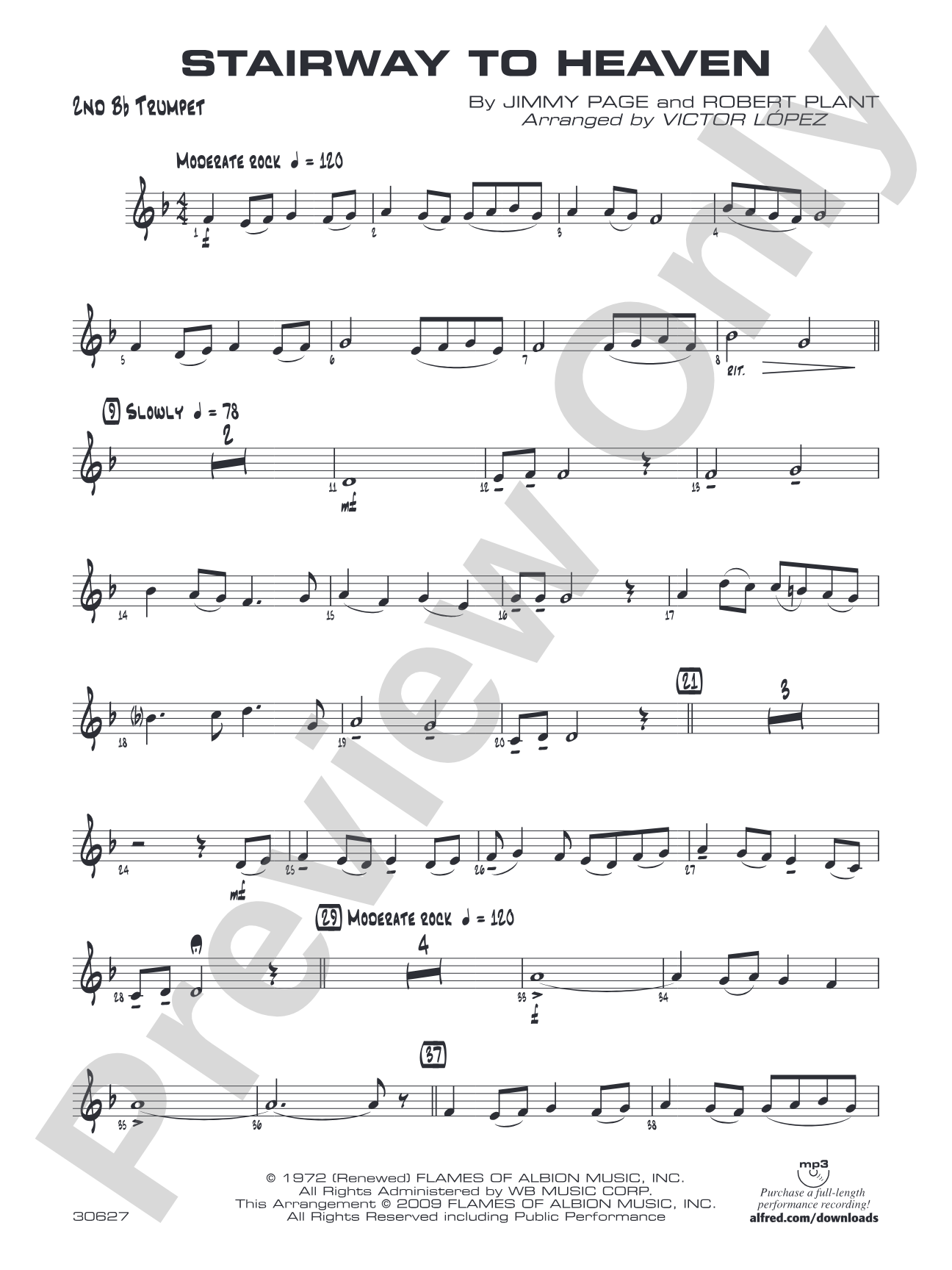 Stairway to Heaven: 2nd B-flat Trumpet