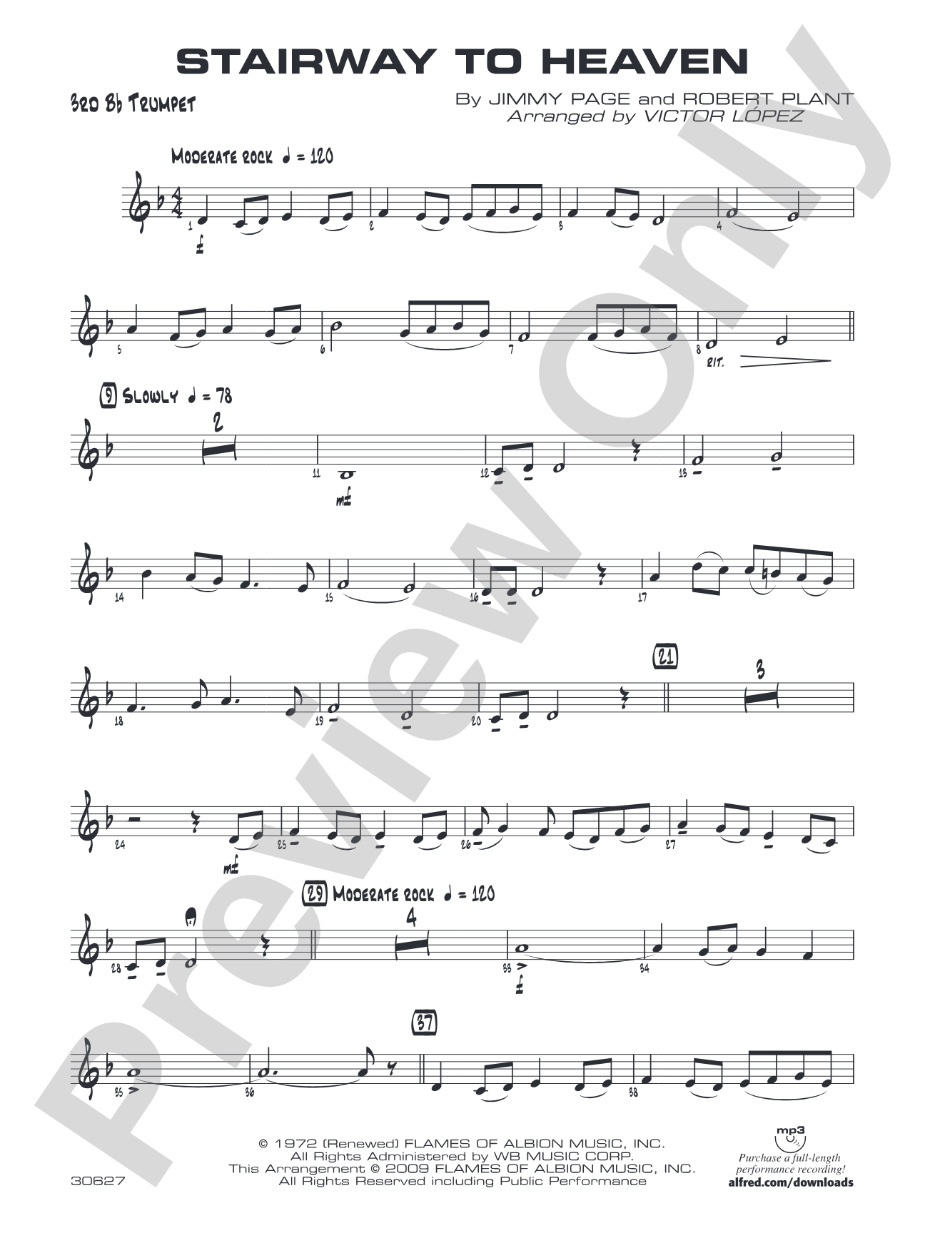 Stairway to Heaven: 3rd B-flat Trumpet